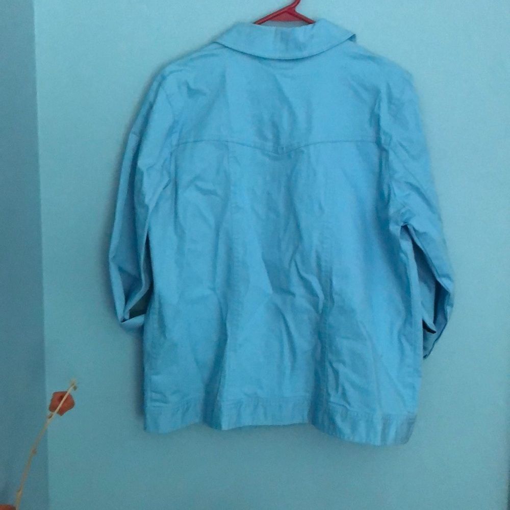 Fancy Light Blue Jean Jacket Denim&Co - Picture 4 of 4